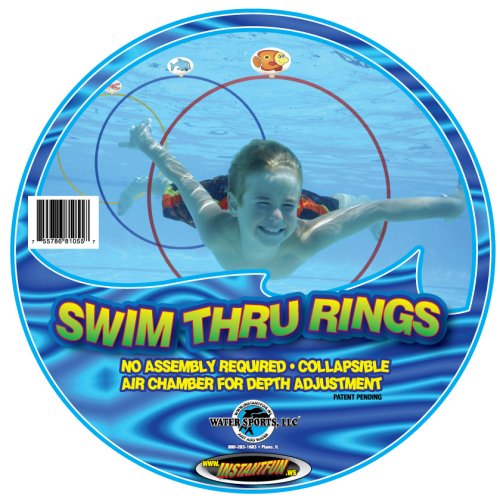 4 Pack Water Sports Swim Thru Rings Pool Toys for Kids and Adults Underwater